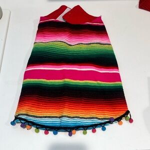 Dog Colorful Mexican outfit with Pom-Poms